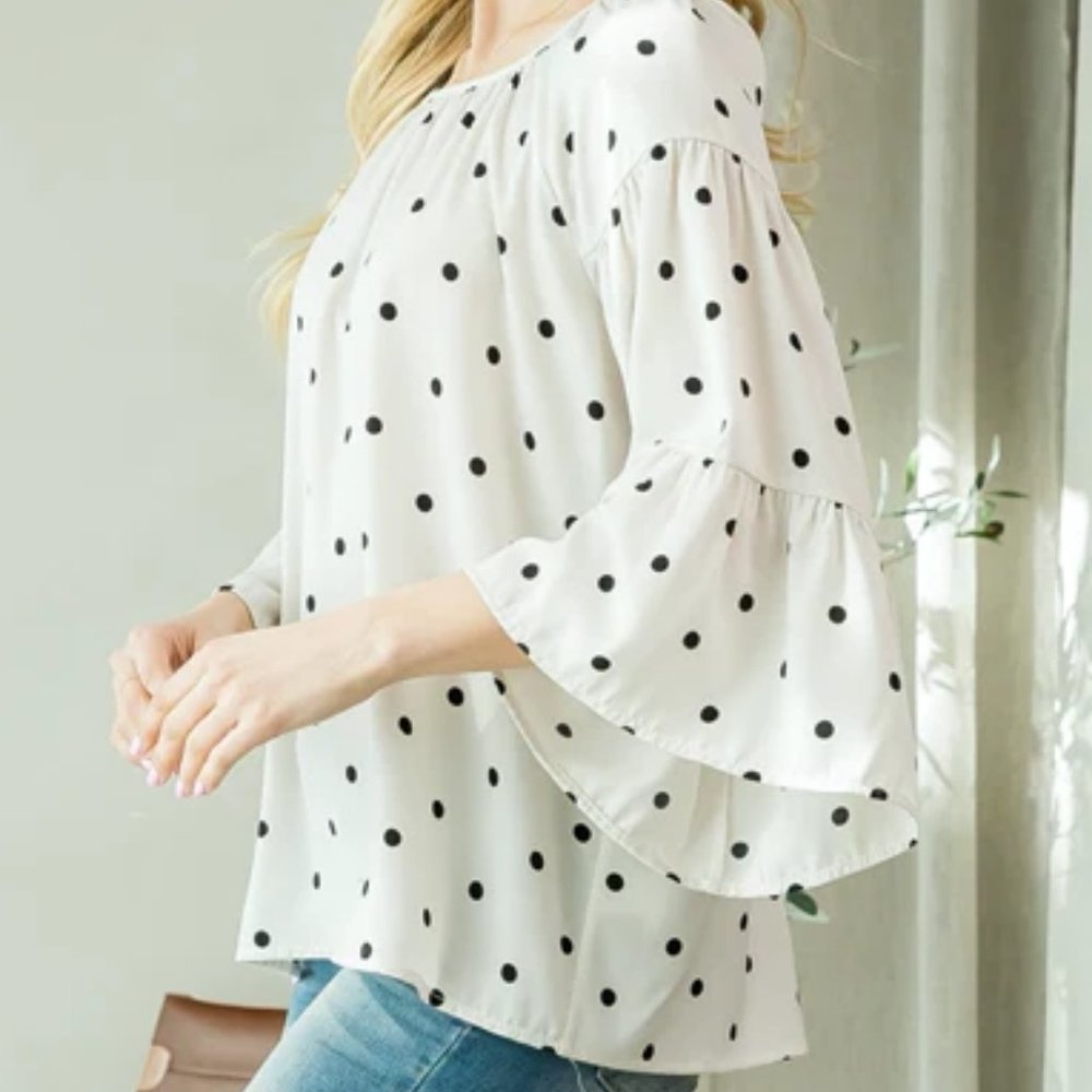Polka Dot Printed Top